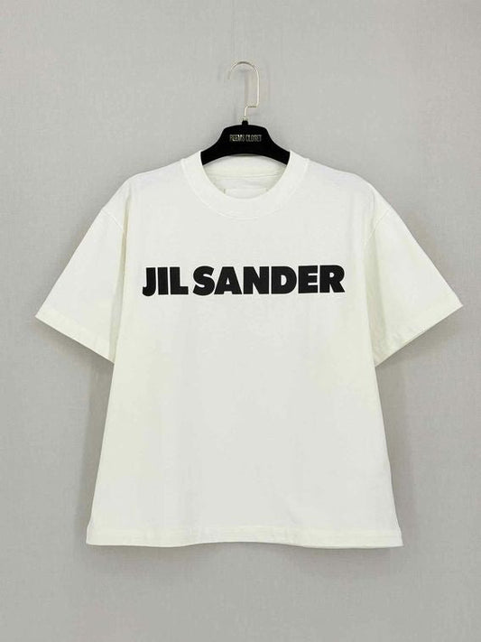 Pre-loved JIL SANDER White Logo Size XSmall T-shirt at Reems Closet