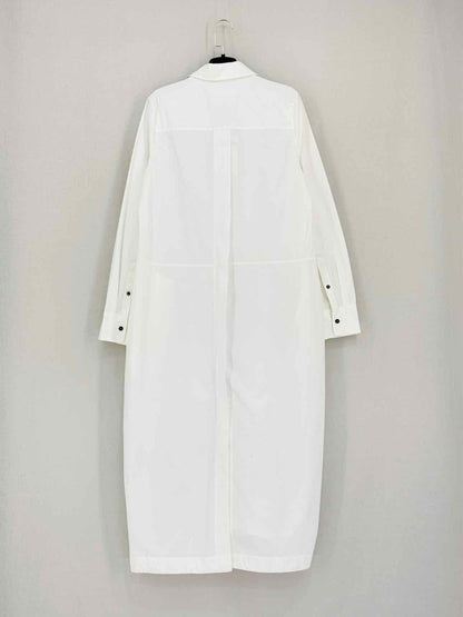Pre-loved JIL SANDER White Size US 2 Midi Dress at Reems Closet