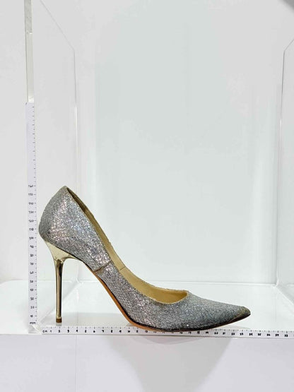 Pre-loved JIMMY CHOO Abel Silver Size EU 39.5 Pumps at Reems Closet