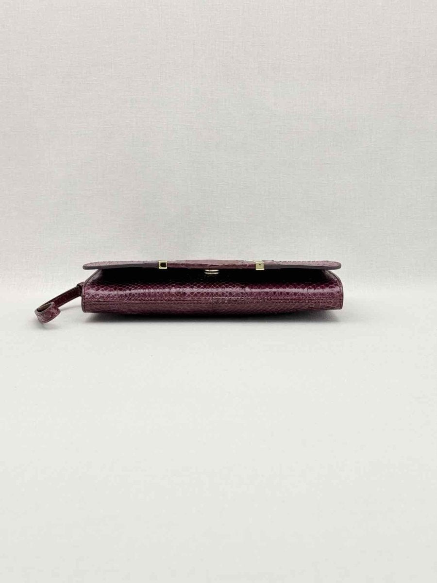 Pre-loved JIMMY CHOO Alara Burgundy Clutch at Reems Closet