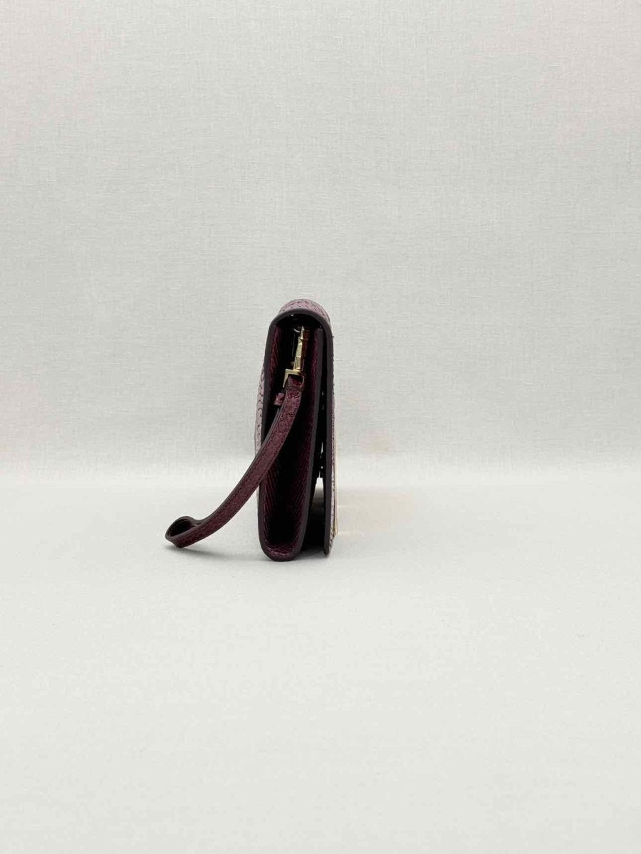 Pre-loved JIMMY CHOO Alara Burgundy Clutch at Reems Closet