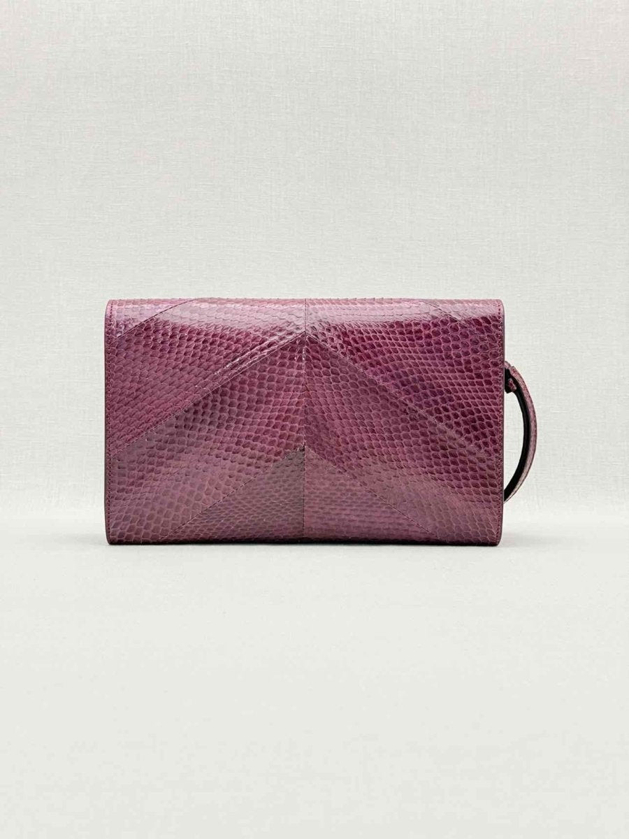 Pre-loved JIMMY CHOO Alara Burgundy Clutch at Reems Closet