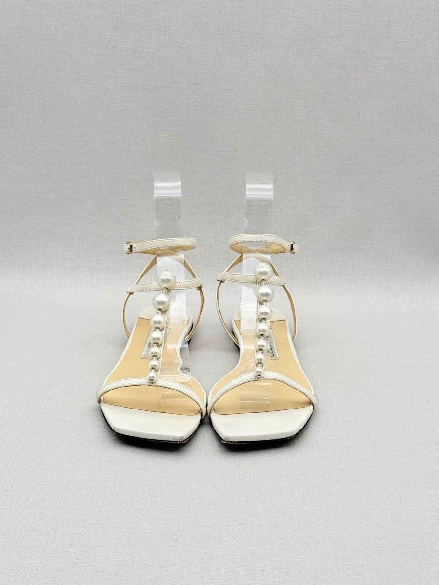 Pre - loved JIMMY CHOO Amari Beige Size EU 37 Flats at Reems Closet