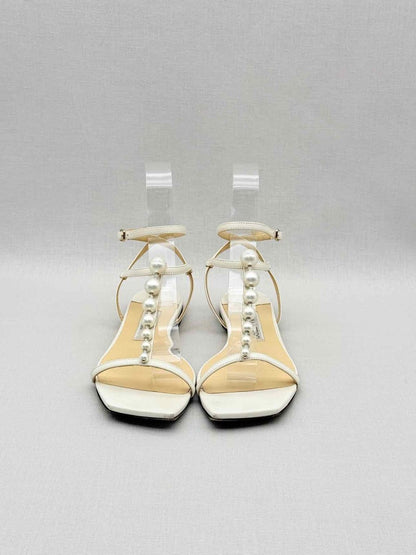 Pre - loved JIMMY CHOO Amari Beige Size EU 37 Flats at Reems Closet