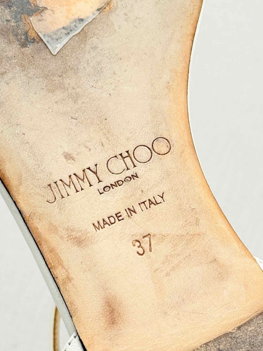 Pre - loved JIMMY CHOO Amari Beige Size EU 37 Flats at Reems Closet