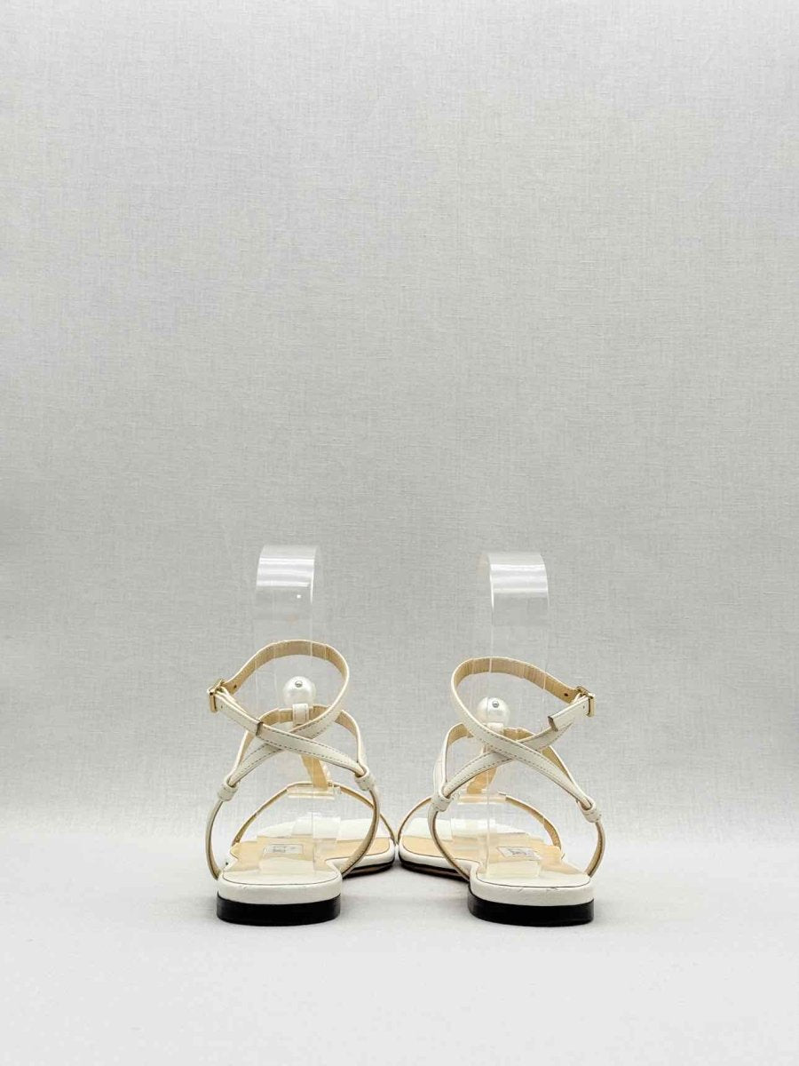 Pre - loved JIMMY CHOO Amari Beige Size EU 37 Flats at Reems Closet