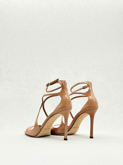 Pre - loved JIMMY CHOO Azia Beige Size EU 38 Heeled Shoes at Reems Closet