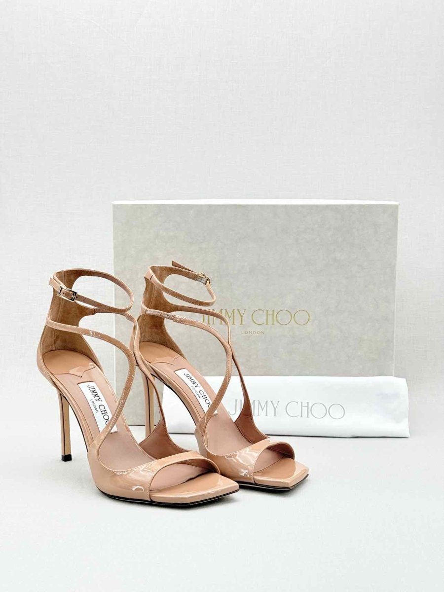 Pre - loved JIMMY CHOO Azia Beige Size EU 38 Heeled Shoes at Reems Closet