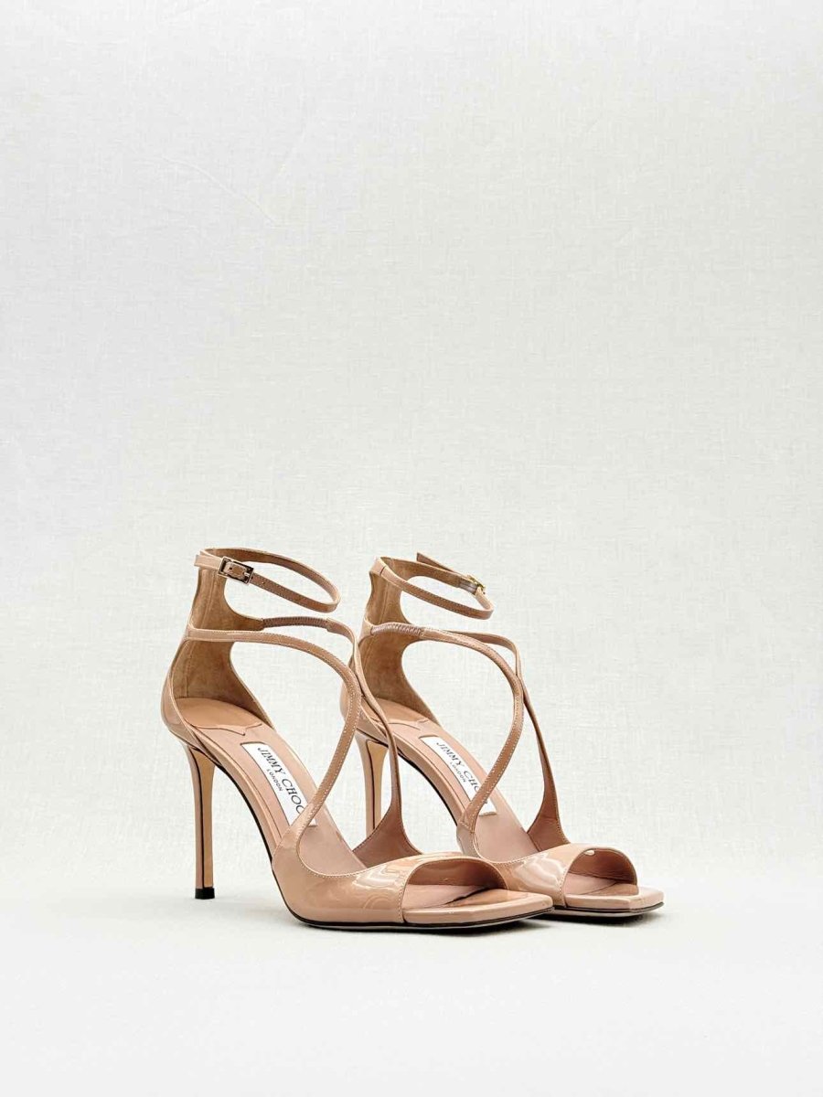 Pre - loved JIMMY CHOO Azia Beige Size EU 38 Heeled Shoes at Reems Closet