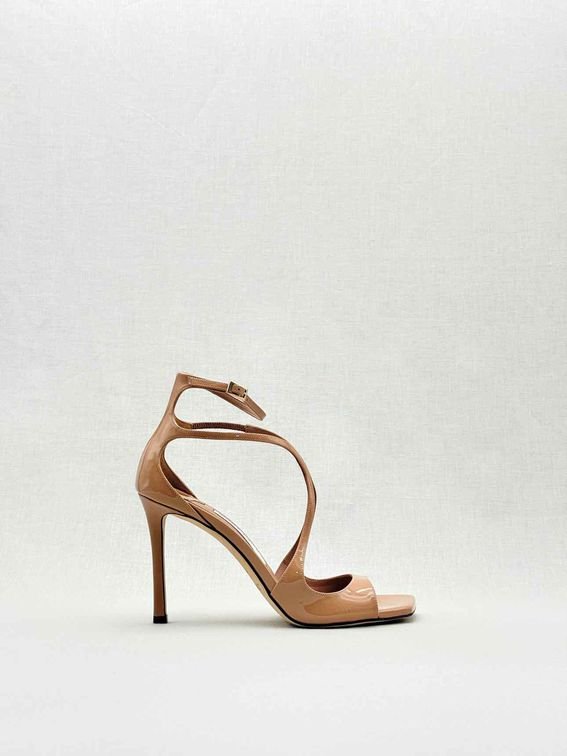 Pre - loved JIMMY CHOO Azia Beige Size EU 38 Heeled Shoes at Reems Closet