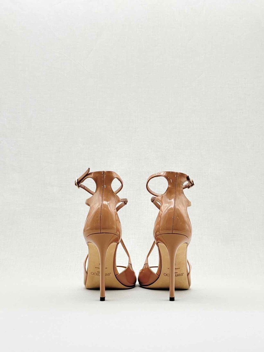 Pre - loved JIMMY CHOO Azia Beige Size EU 38 Heeled Shoes at Reems Closet