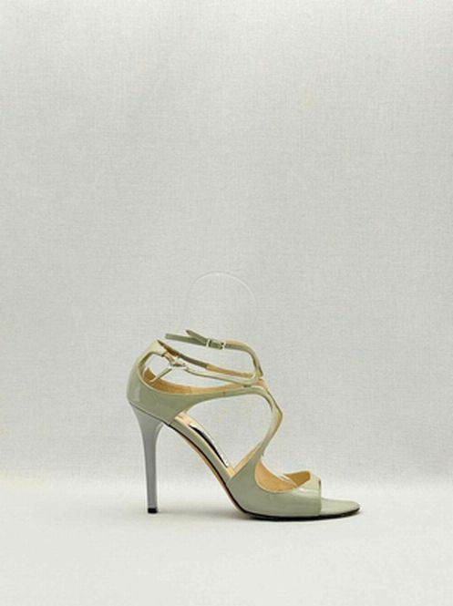Pre-loved JIMMY CHOO Azia Grey Size EU 40 Heeled Sandals at Reems Closet