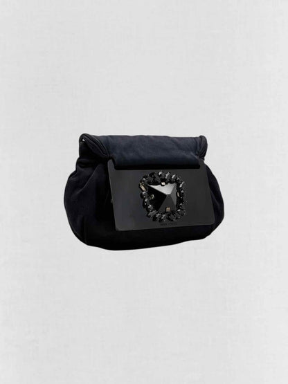 Pre - loved JIMMY CHOO Black Embellished Crossbody at Reems Closet