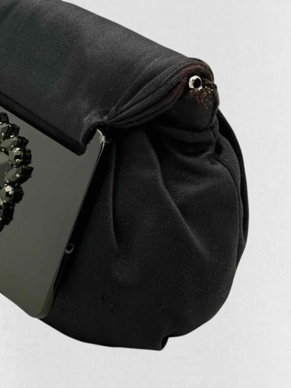 Pre - loved JIMMY CHOO Black Embellished Crossbody at Reems Closet