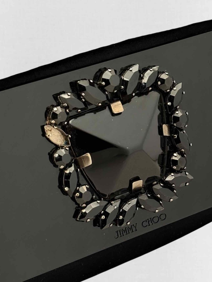 Pre - loved JIMMY CHOO Black Embellished Crossbody at Reems Closet