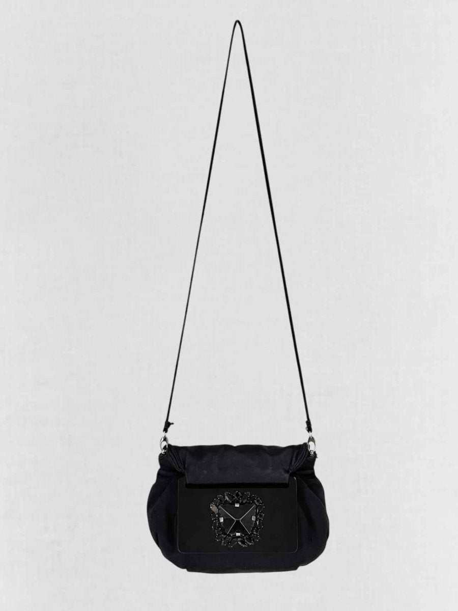 Pre - loved JIMMY CHOO Black Embellished Crossbody at Reems Closet