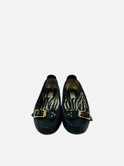 Pre - loved JIMMY CHOO Black Loafers 38 at Reems Closet