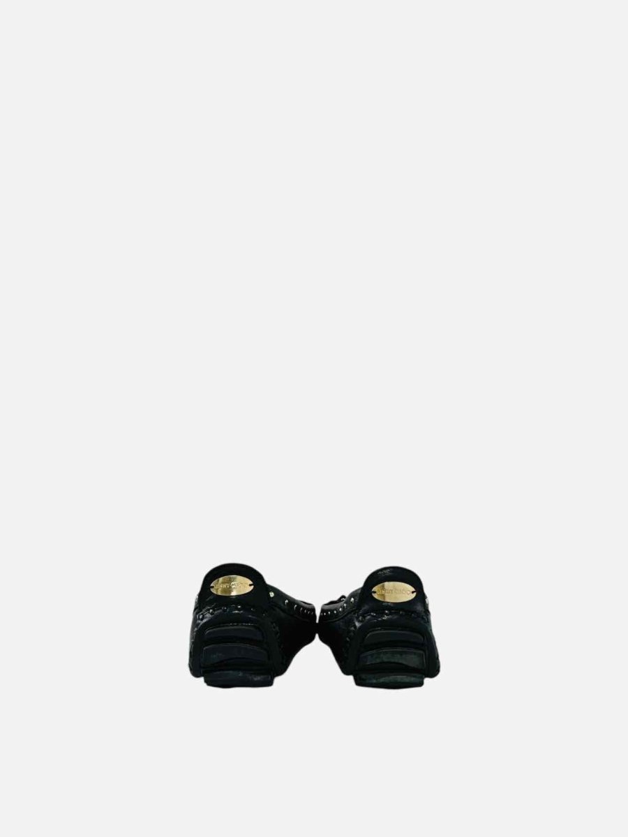 Pre - loved JIMMY CHOO Black Loafers 38 at Reems Closet