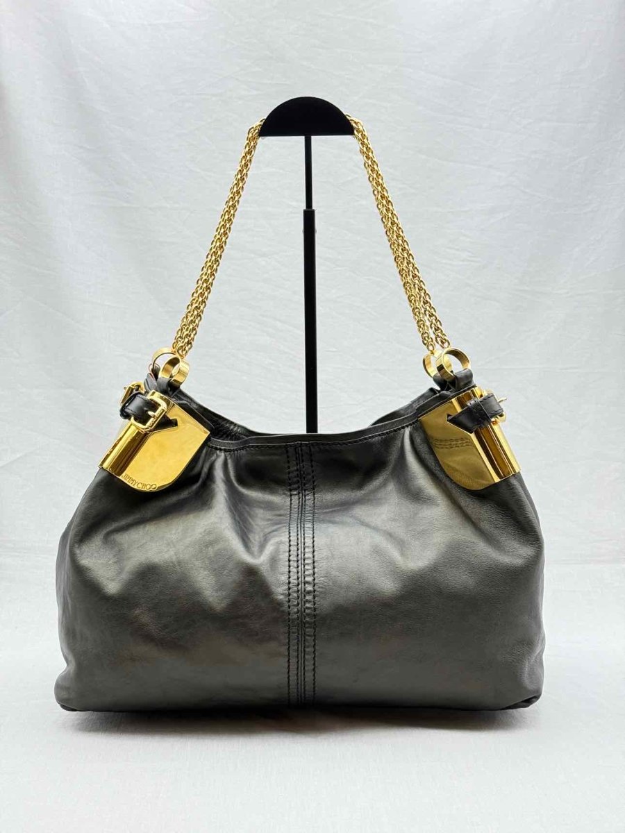 Pre - loved JIMMY CHOO Black Tote Bag at Reems Closet