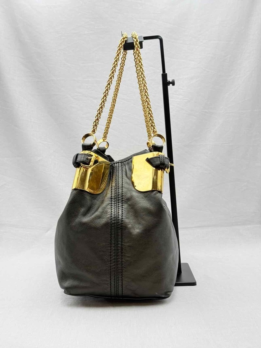 Pre - loved JIMMY CHOO Black Tote Bag at Reems Closet