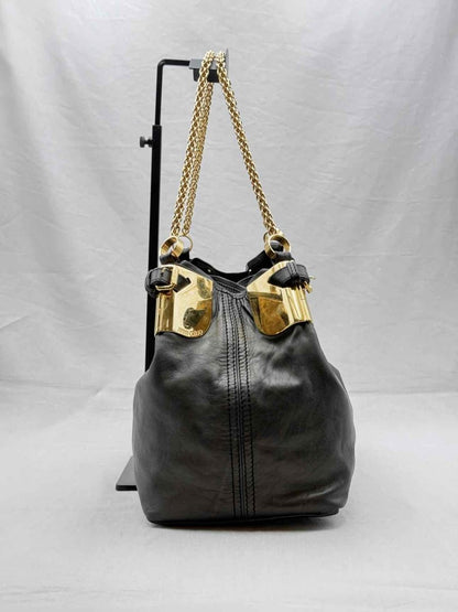 Pre - loved JIMMY CHOO Black Tote Bag at Reems Closet