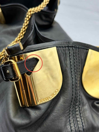Pre - loved JIMMY CHOO Black Tote Bag at Reems Closet