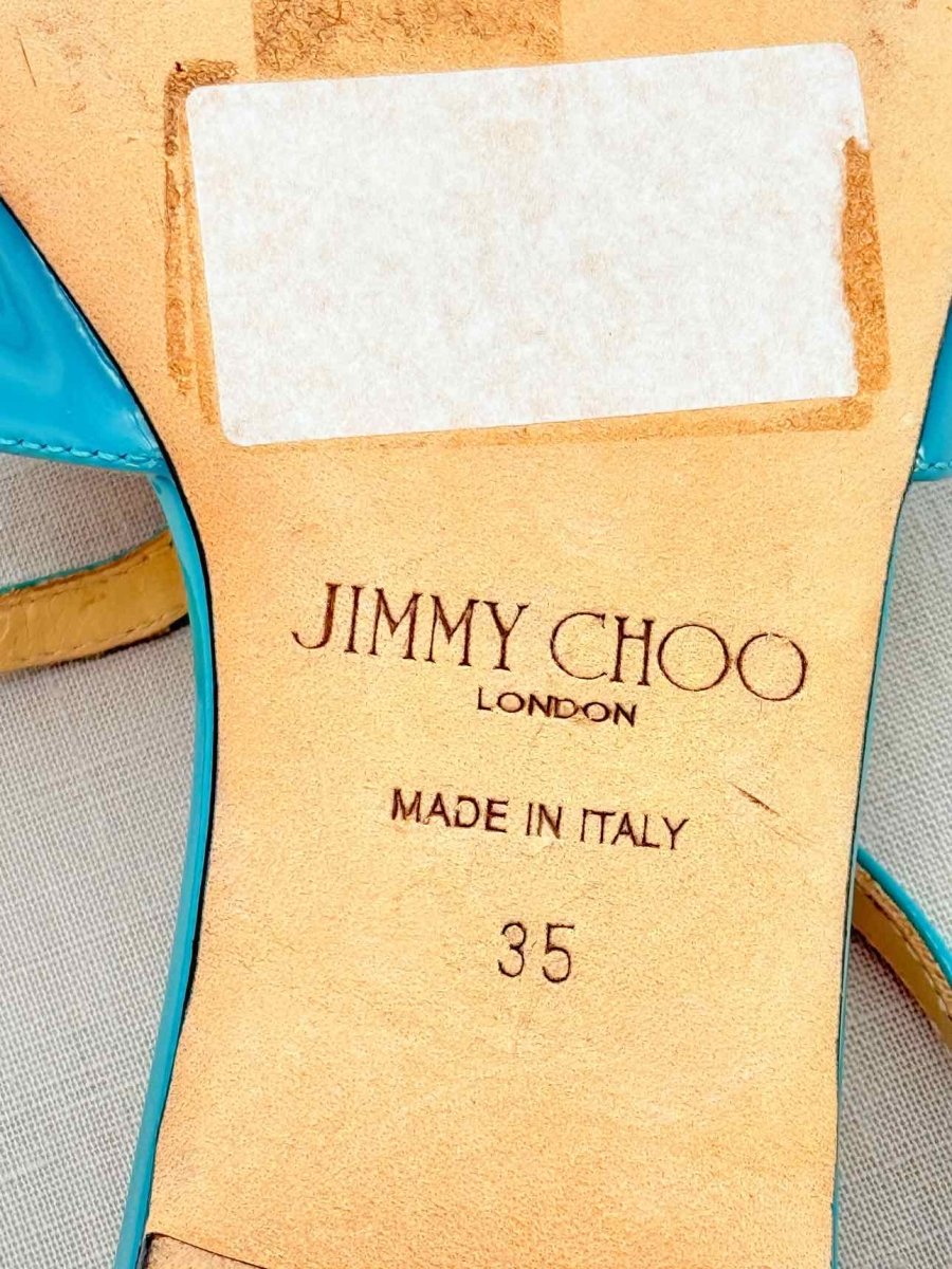 Pre - loved JIMMY CHOO Blue Size EU 35 Sandals at Reems Closet