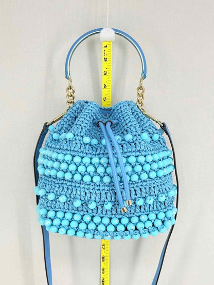 Pre - loved JIMMY CHOO Bon Bon Blue Top Handle at Reems Closet