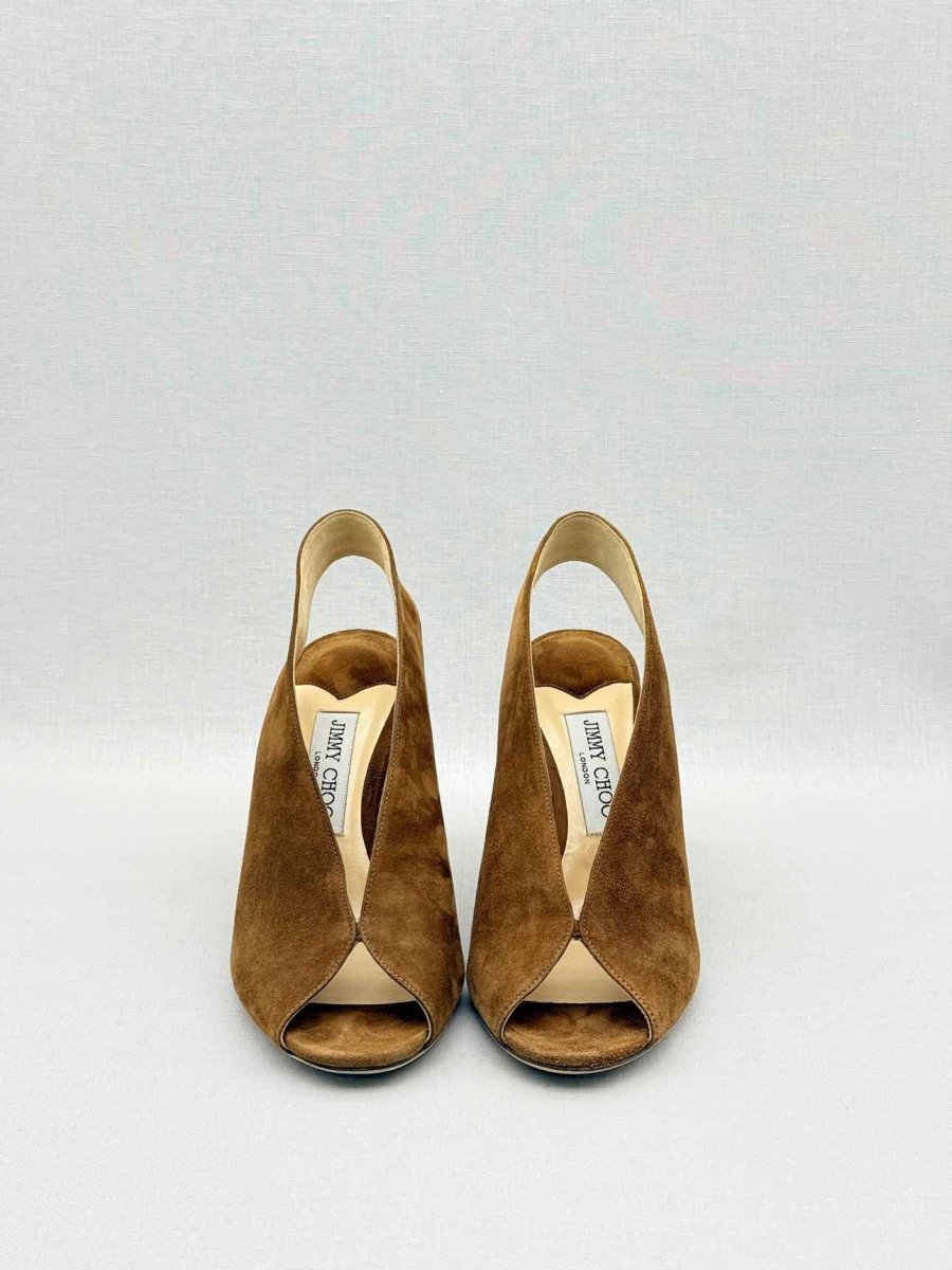 Pre - loved JIMMY CHOO Brown Size EU 38.5 Slingbacks at Reems Closet