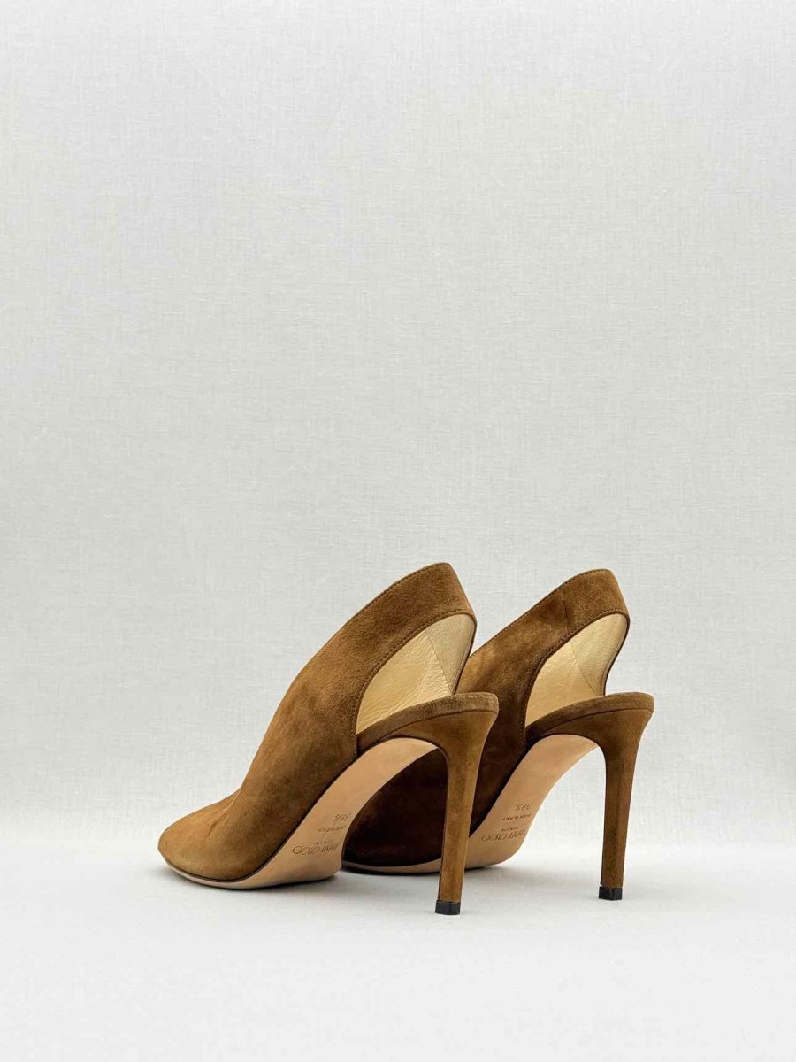 Pre - loved JIMMY CHOO Brown Size EU 38.5 Slingbacks at Reems Closet