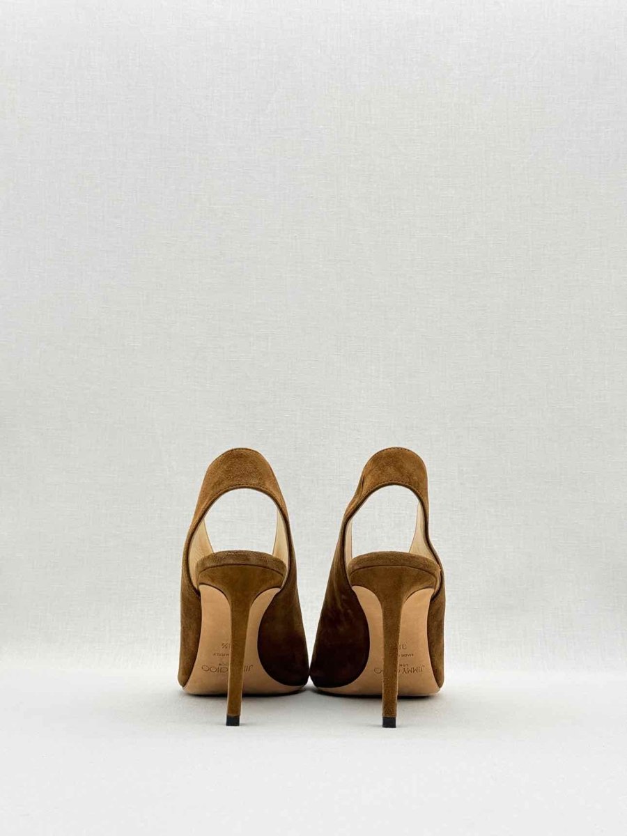 Pre - loved JIMMY CHOO Brown Size EU 38.5 Slingbacks at Reems Closet