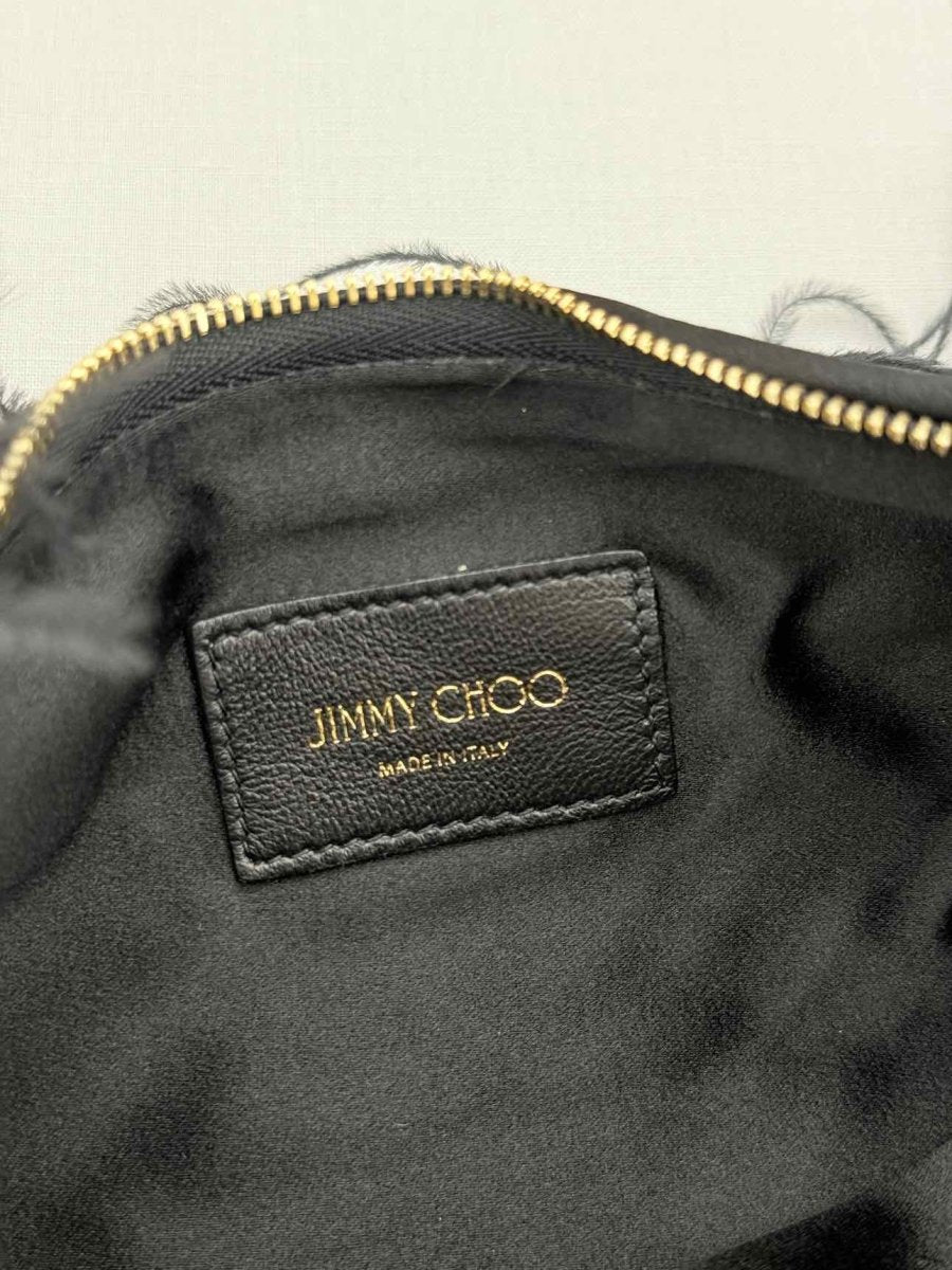 Pre - loved JIMMY CHOO Callie Black Shoulder Bag at Reems Closet