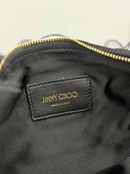 Pre - loved JIMMY CHOO Callie Black Shoulder Bag at Reems Closet