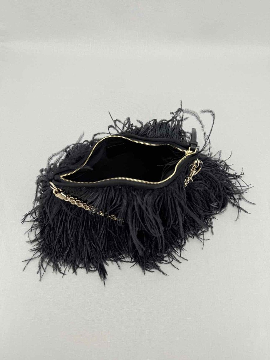 Pre - loved JIMMY CHOO Callie Black Shoulder Bag at Reems Closet