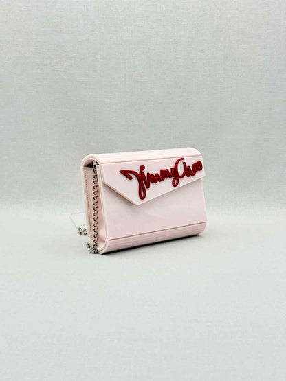 Pre - loved JIMMY CHOO Candy Pink Clutch at Reems Closet