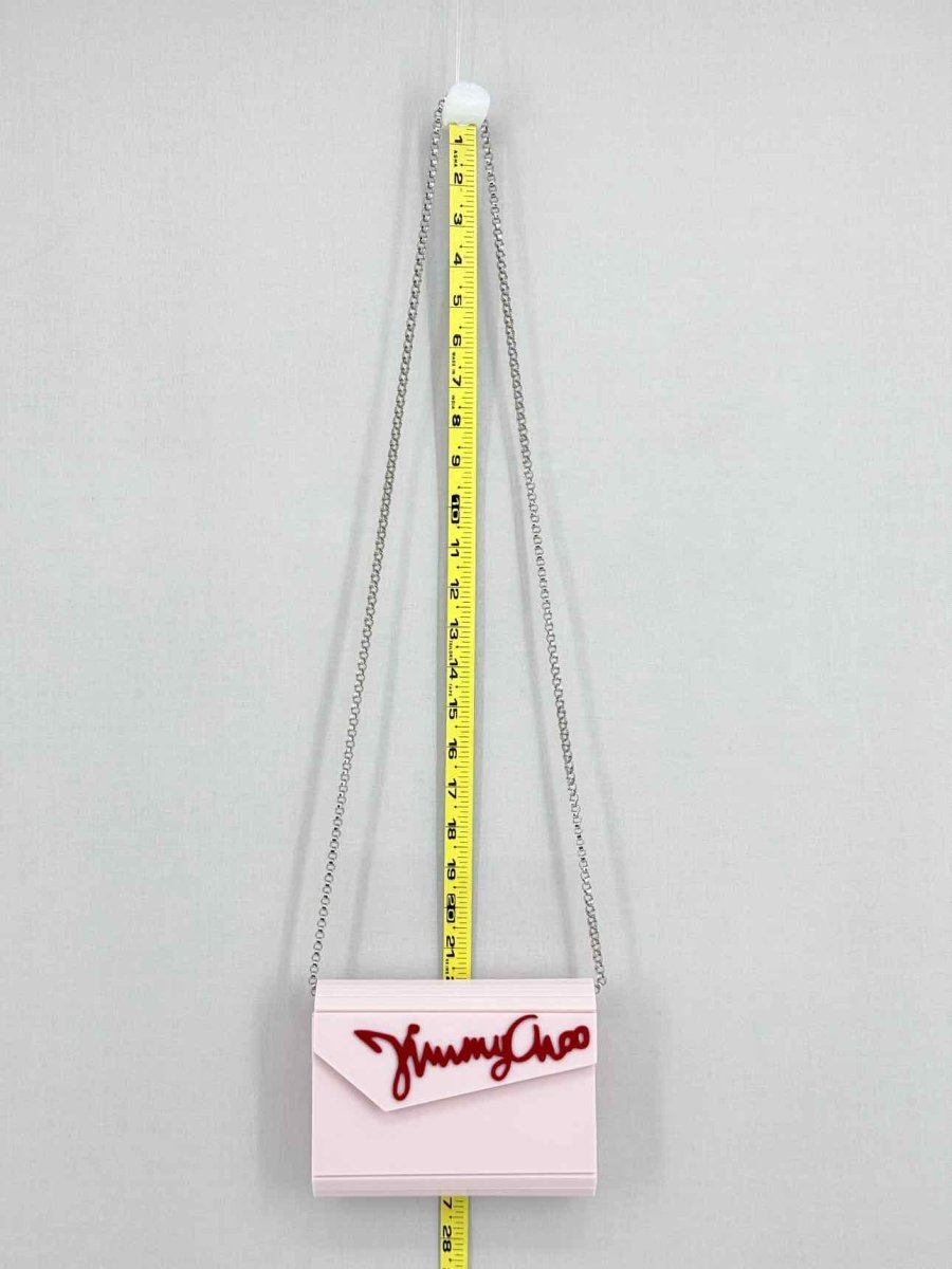 Pre - loved JIMMY CHOO Candy Pink Clutch at Reems Closet