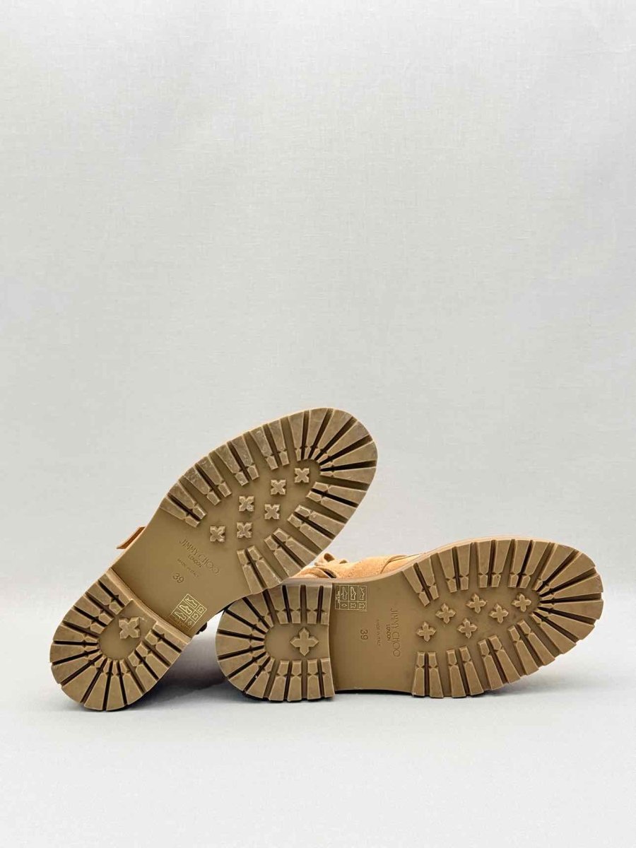 Pre-loved JIMMY CHOO Cora Beige Size EU 39 Ankle Boots at Reems Closet