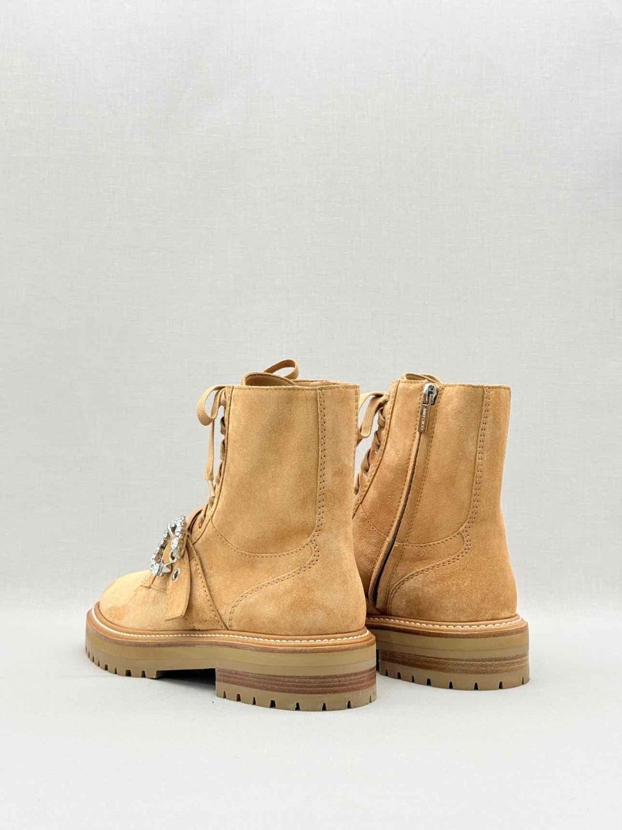 Pre-loved JIMMY CHOO Cora Beige Size EU 39 Ankle Boots at Reems Closet