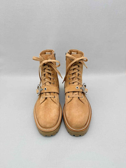 Pre-loved JIMMY CHOO Cora Beige Size EU 39 Ankle Boots at Reems Closet