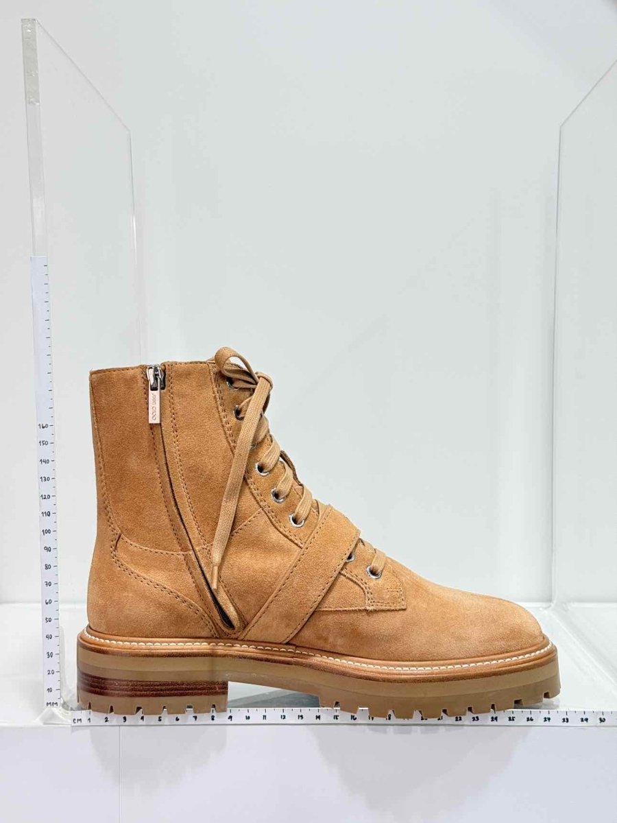 Pre-loved JIMMY CHOO Cora Beige Size EU 39 Ankle Boots at Reems Closet