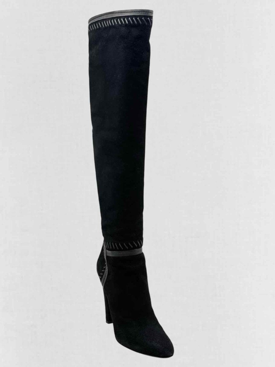 Pre - loved JIMMY CHOO Euston Black Size EU 39 Knee High Boots at Reems Closet