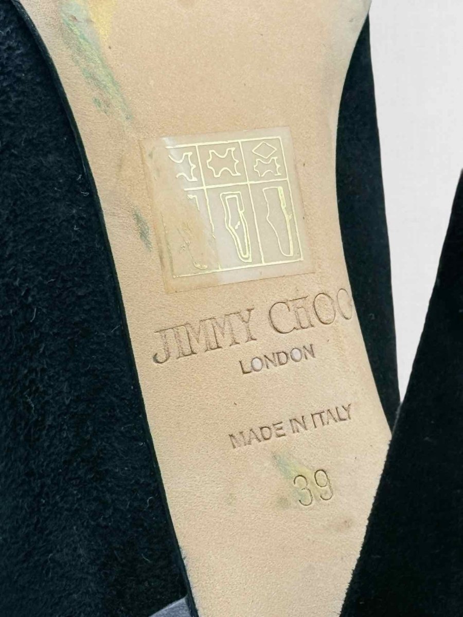 Pre - loved JIMMY CHOO Euston Black Size EU 39 Knee High Boots at Reems Closet