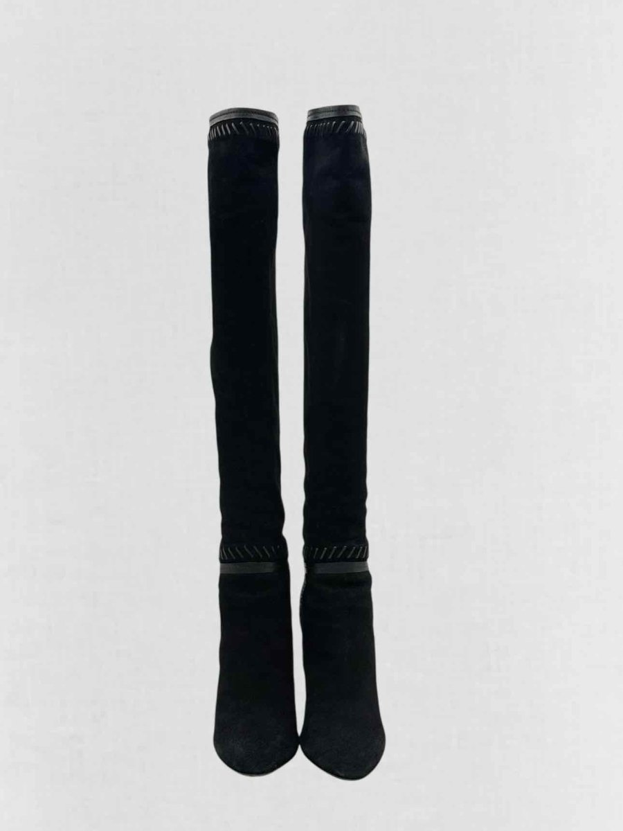 Pre - loved JIMMY CHOO Euston Black Size EU 39 Knee High Boots at Reems Closet