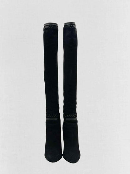 Pre - loved JIMMY CHOO Euston Black Size EU 39 Knee High Boots at Reems Closet