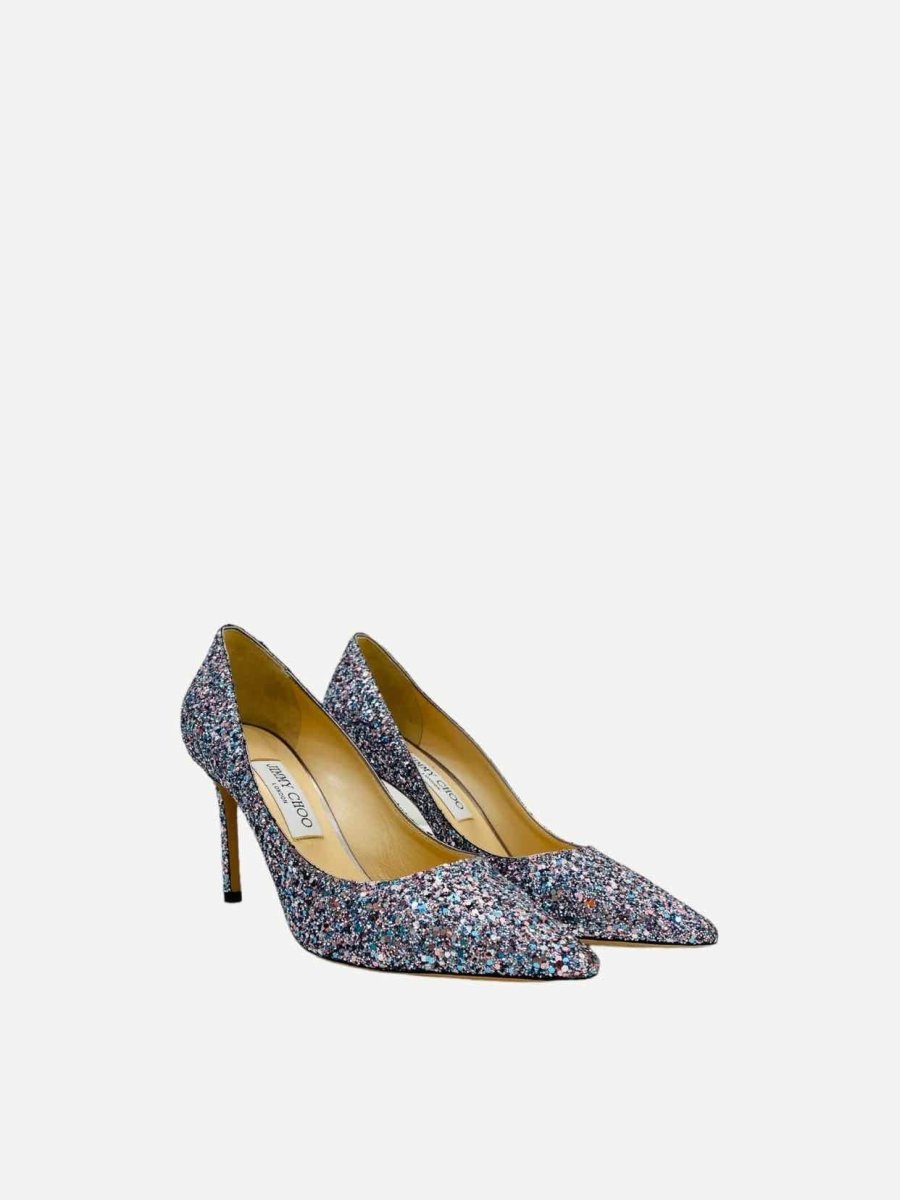 Pre - loved JIMMY CHOO Glitter Multicolor Pumps at Reems Closet