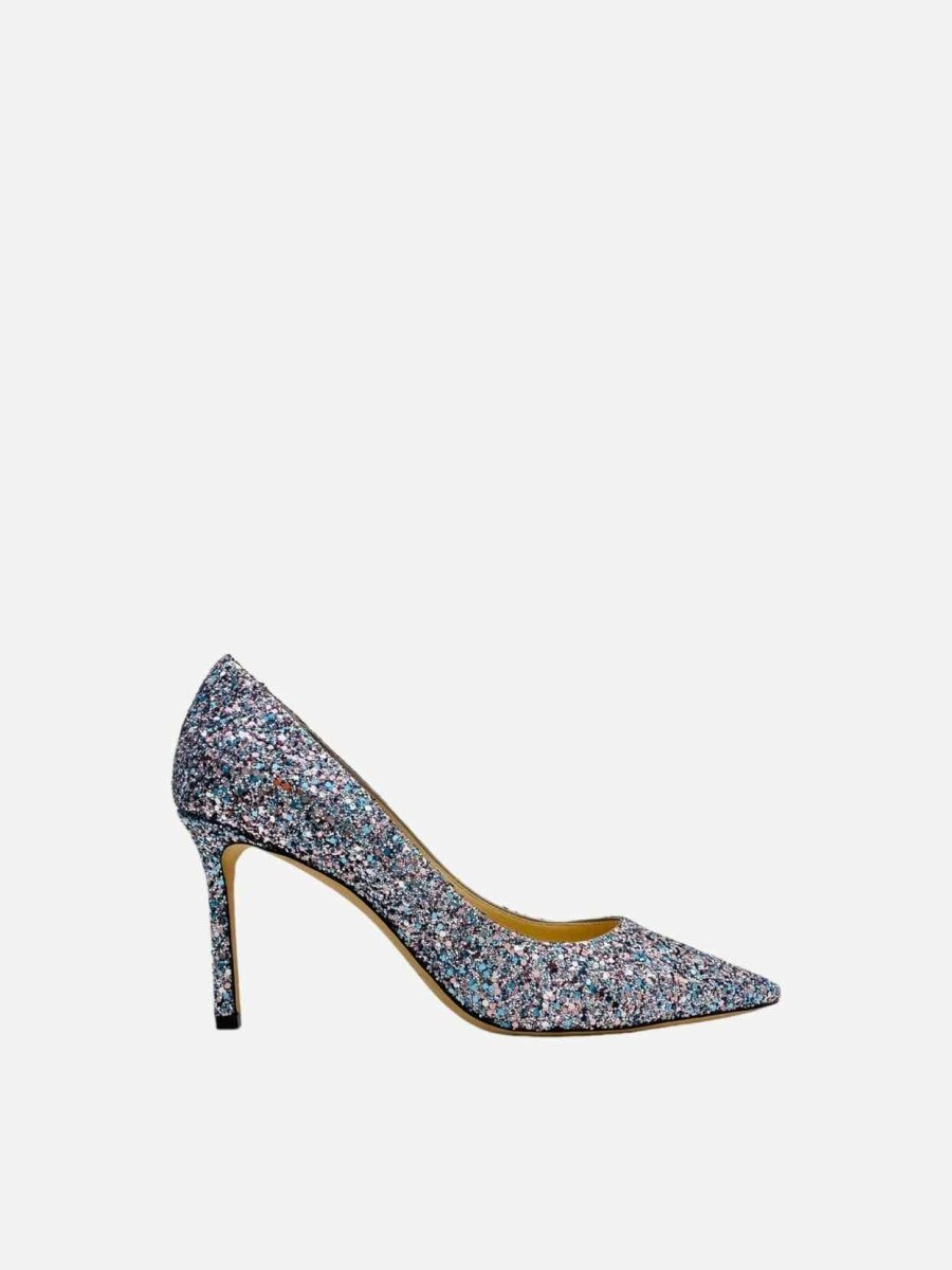 Pre - loved JIMMY CHOO Glitter Multicolor Pumps at Reems Closet