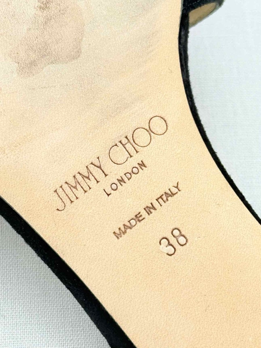 Pre - loved JIMMY CHOO Joni Black Size EU 38 Mules at Reems Closet