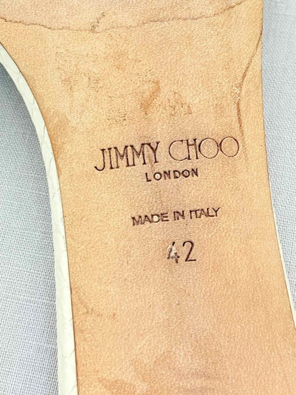 Pre - loved JIMMY CHOO K - Slide Cream Size EU 42 Mules at Reems Closet