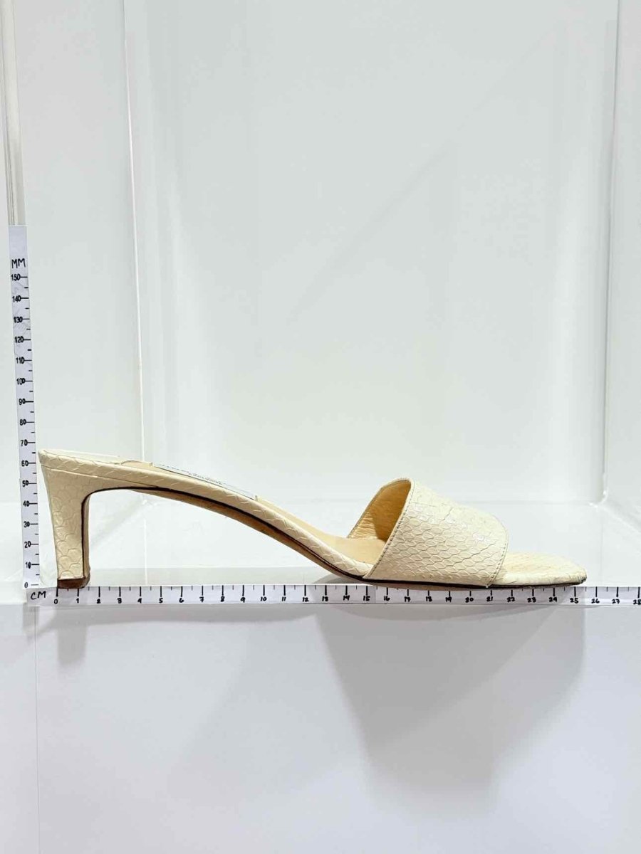 Pre - loved JIMMY CHOO K - Slide Cream Size EU 42 Mules at Reems Closet