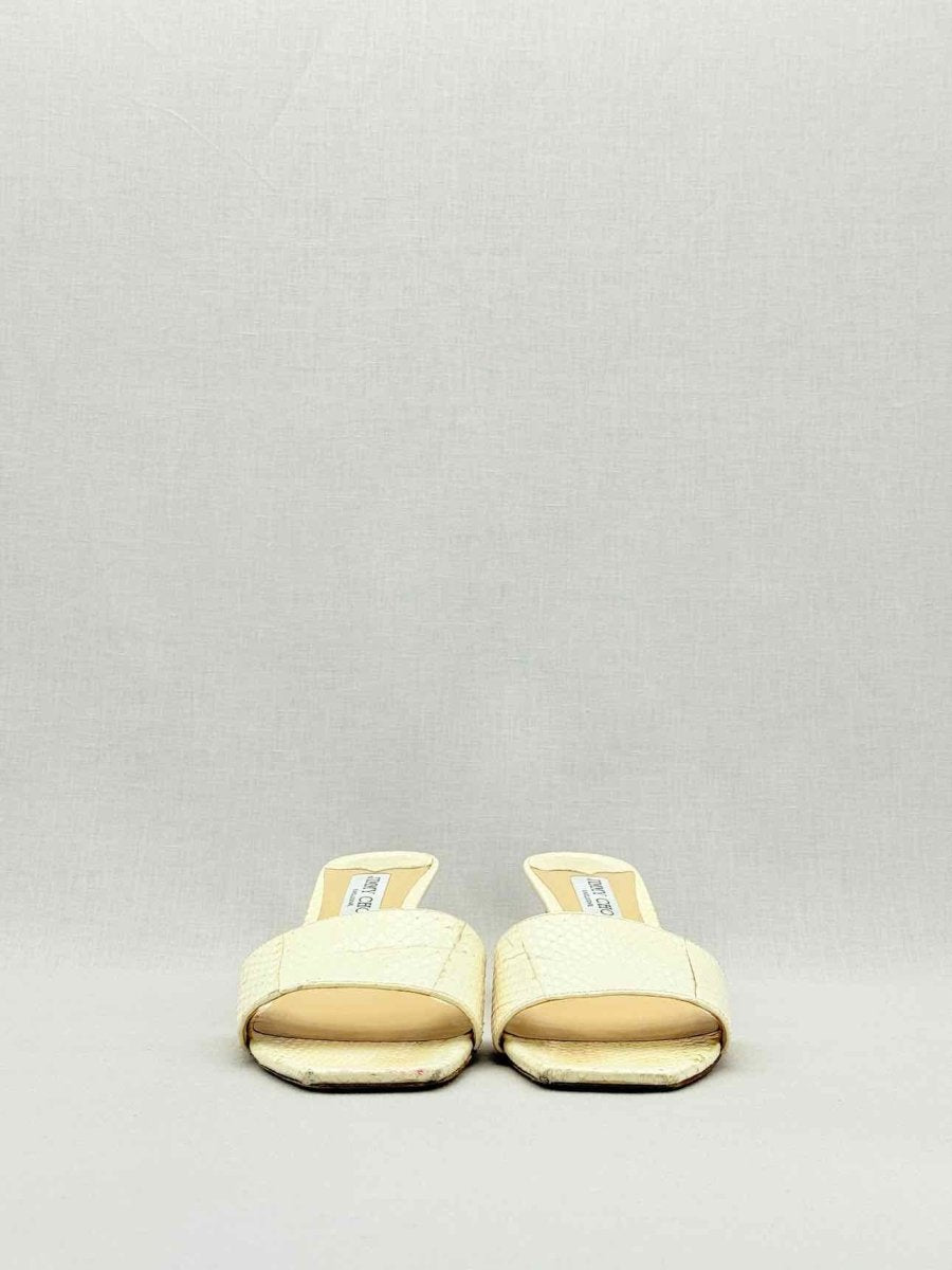 Pre - loved JIMMY CHOO K - Slide Cream Size EU 42 Mules at Reems Closet